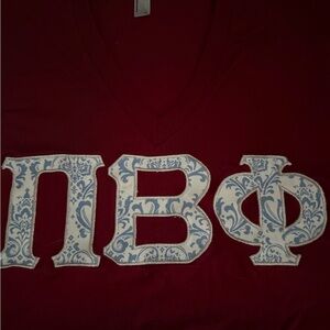 American Apparel Maroon Short Sleeve Greek Tee